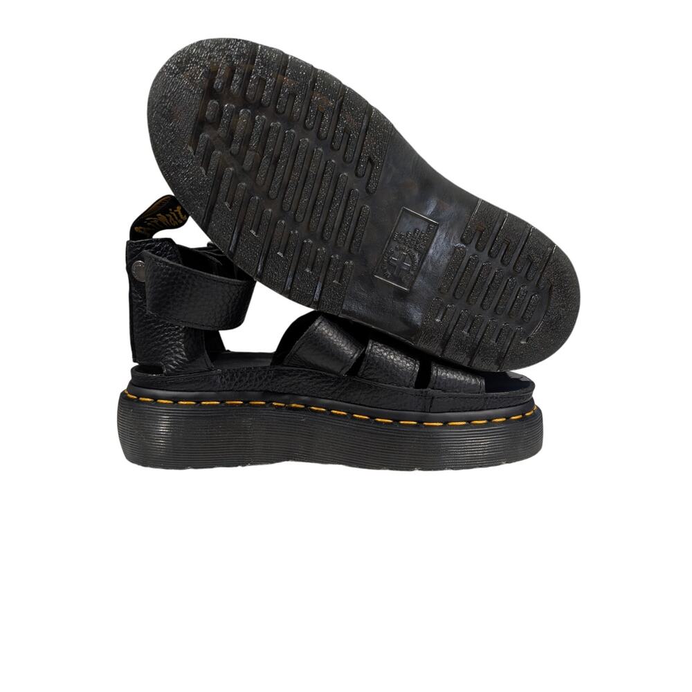 Dr. Martens Clarissa II Quad Womens 6 Leather Platform Black Buckle Sandals NWOB - Picture 6 of 9